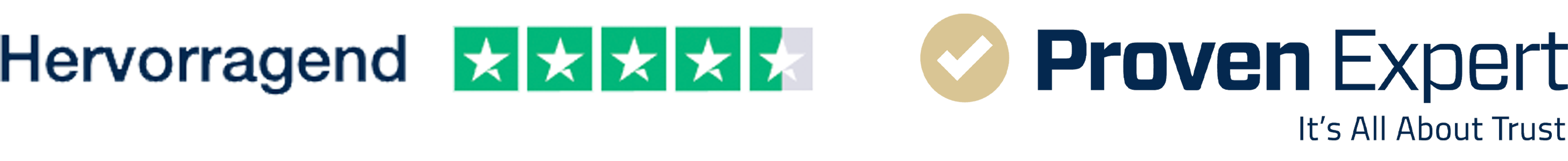 Trust-Icons von Proven Expert. Hervorragend.